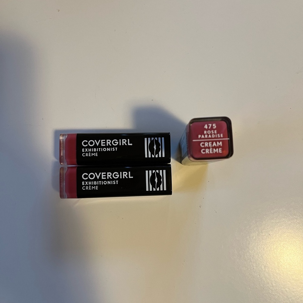 3 New Covergirl Exhibitionist Crème Lipstick 475 Rose Paradise